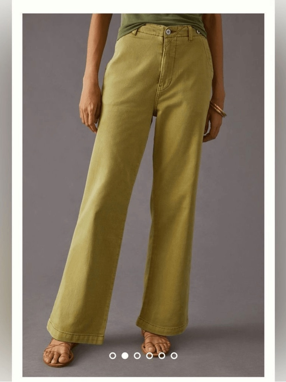 NWT - Anthropologie Pilcro Slouchy Chino Pants in Holly - Size 32 - Picture 2 of 10